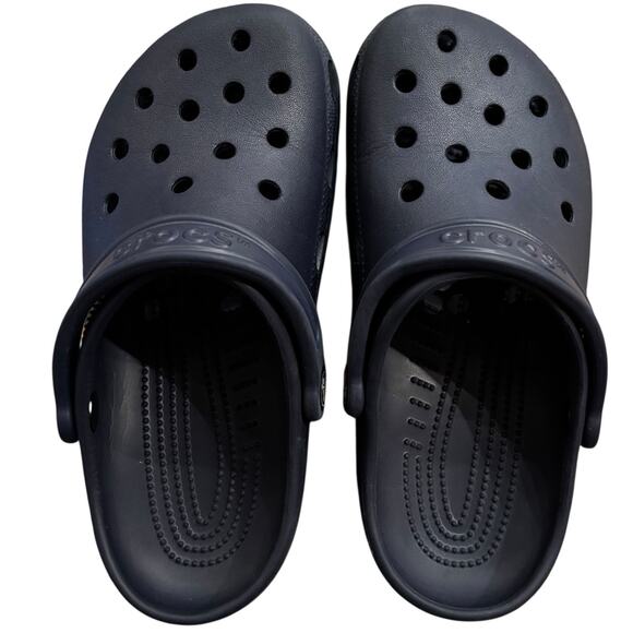 Crocs Classic Navy Blue Clogs Women's 7 Men's 5 Shoes Slip On EXCELLENT! - Picture 1 of 6